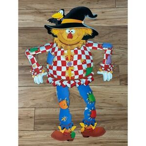 Current Inc 32" Jointed Scarecrow Diecut Vintage Fall Harvest Wall Decor